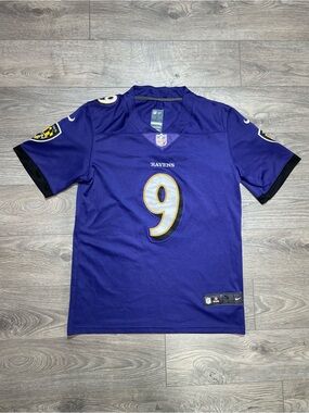 Nike Baltimore Ravens Justin Tucker Jersey Purple Small NFL Football On Field S